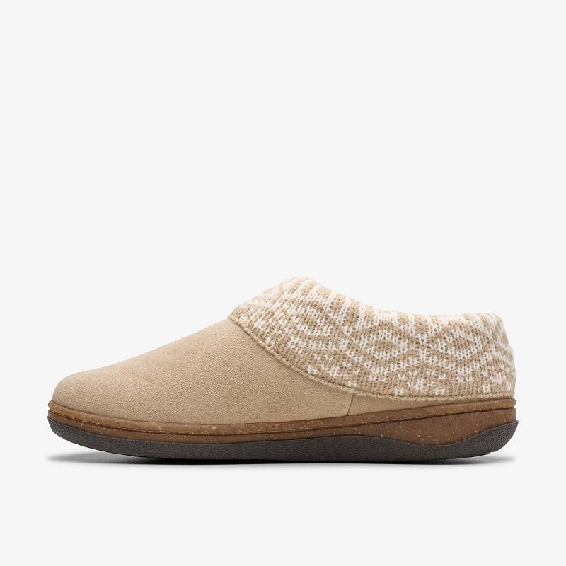 Clarks Willowdean Sweater Slippers Gris Marrones | CLKS-84668