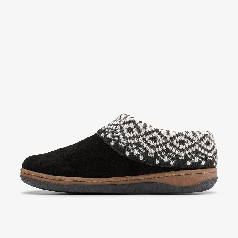 Clarks Willowdean Sweater Slippers Negras | CLKS-84670