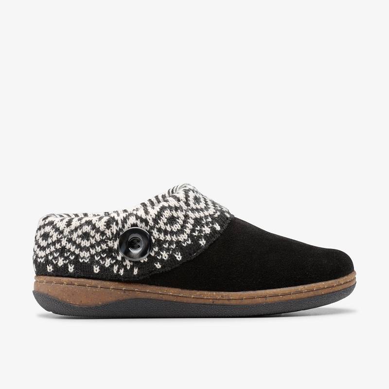 Clarks Willowdean Sweater Slippers Negras | CLKS-84670